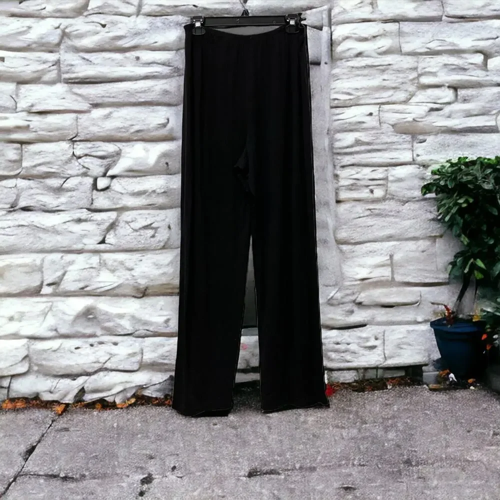 J. Jill Rayon Spandex Blend Pull On Stretch wide leg Trousers M